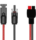INSTABOOST 10AWG Solar Panel Cable Kit Compatible With MC4 Connector And Anderson PowerPole Port Male Famale For RV,Part Solar Generator Portable Powerstation(Male -Negative and Female-Positive)